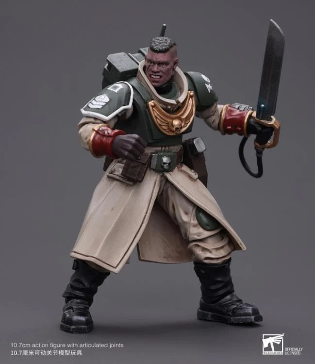 JOYTOY Warhammer 40k Astra Militarum Cadian Command Squad Commander with Power Sword 1/18 Scale Action Figure