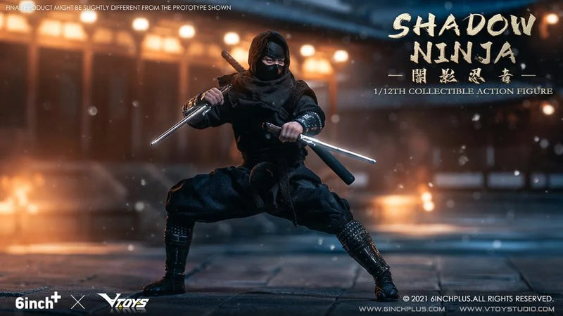 VTOYS X 6INCH SN001 Shadow Ninja (Black) 1/12 Scale Figure - Action Figure