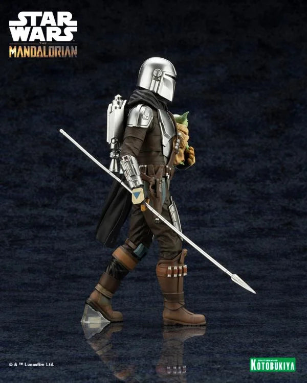 KOTOBUKIYA ARTFX+ SW193 The Mandalorian & Grogu with Beskar Staff - The Mandalorian 1/10 Scale Figure