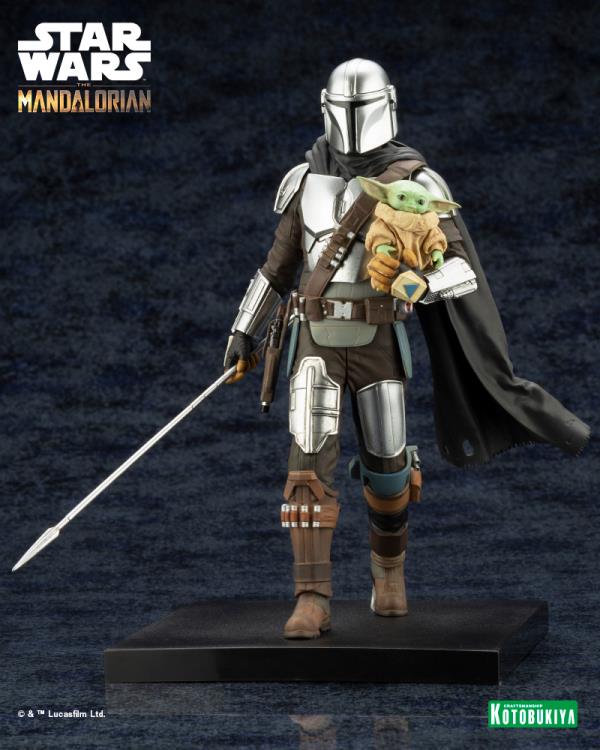 KOTOBUKIYA ARTFX+ SW193 The Mandalorian & Grogu with Beskar Staff - The Mandalorian 1/10 Scale Figure