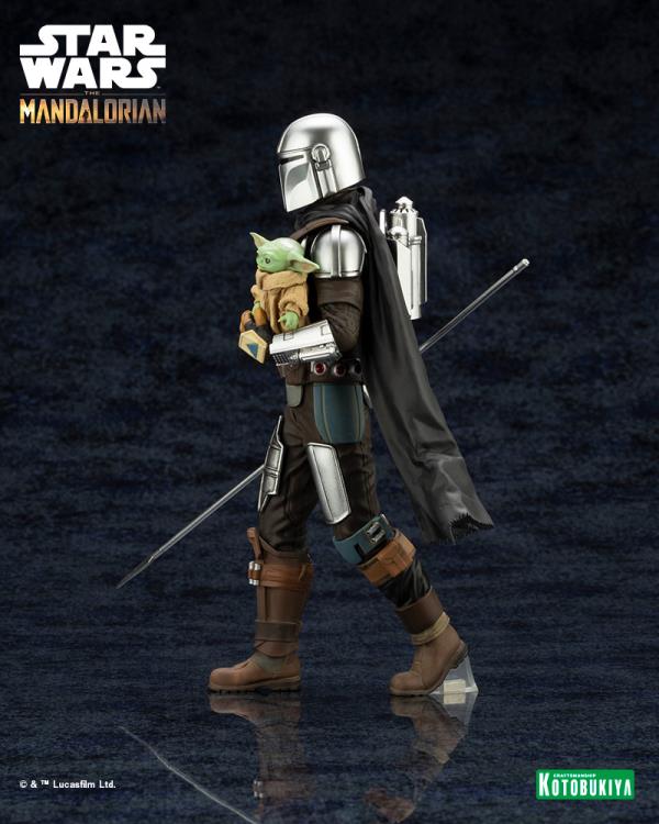 KOTOBUKIYA ARTFX+ SW193 The Mandalorian & Grogu with Beskar Staff - The Mandalorian 1/10 Scale Figure