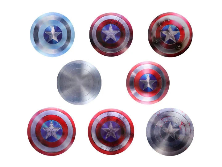 DIAMOND SELECT TOYS Porcelain Shield Collection Captain America Box Full Set Infinity Saga (8 Pcs) - Marvel