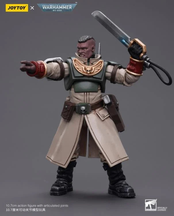 JOYTOY Warhammer 40k Astra Militarum Cadian Command Squad Commander with Power Sword 1/18 Scale Action Figure