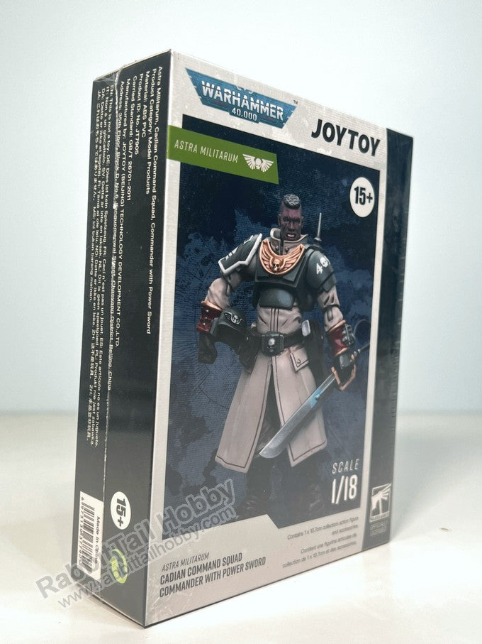 JOYTOY Warhammer 40k Astra Militarum Cadian Command Squad Commander with Power Sword 1/18 Scale Action Figure