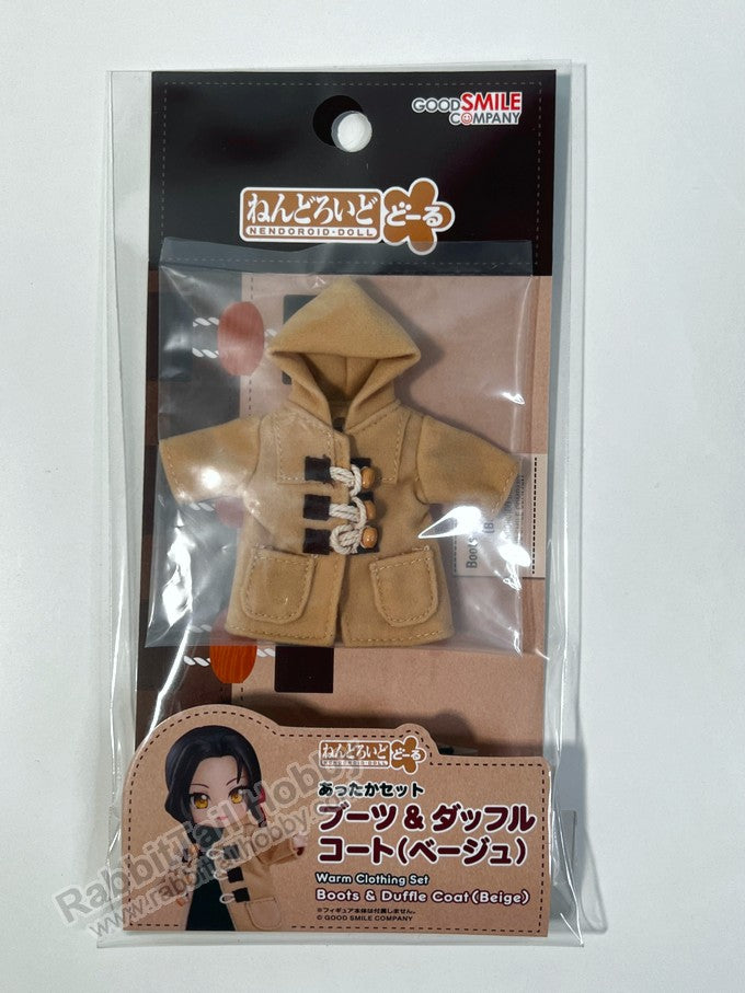 Good Smile Company Nendoroid Doll Warm Clothing Set: Boots & Duffle Coat (Beige) - Nendoroid Doll Accessories