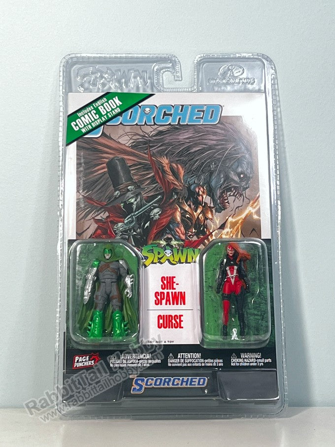 MCFARLANE Spawn Page Punchers 2pk She Spawn and Curse 3in Action Figures with Comic