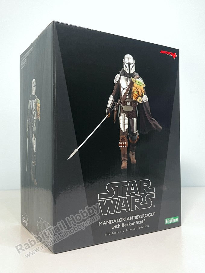 KOTOBUKIYA ARTFX+ SW193 The Mandalorian & Grogu with Beskar Staff - The Mandalorian 1/10 Scale Figure