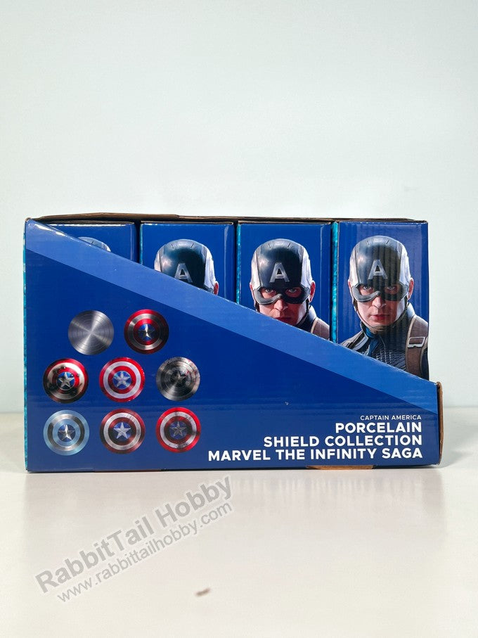 DIAMOND SELECT TOYS Porcelain Shield Collection Captain America Box Full Set Infinity Saga (8 Pcs) - Marvel