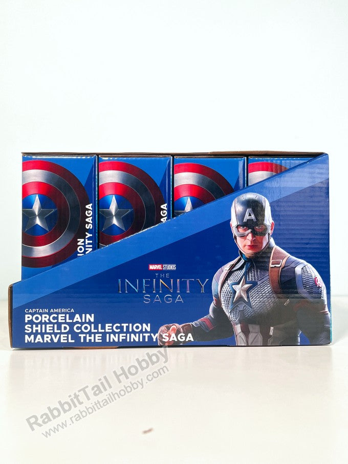 DIAMOND SELECT TOYS Porcelain Shield Collection Captain America Box Full Set Infinity Saga (8 Pcs) - Marvel