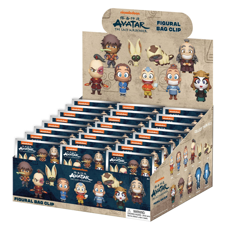 Monogram Avatar The Last Airbender 3D Foam Collectible Figural Bag Clip 24 Pcs Series 1