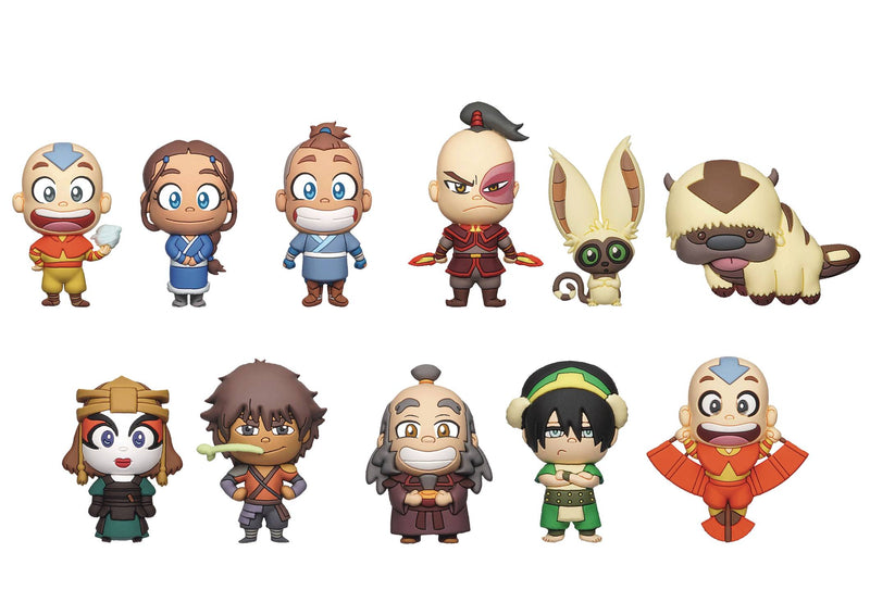 Monogram Avatar The Last Airbender 3D Foam Collectible Figural Bag Clip 24 Pcs Series 1