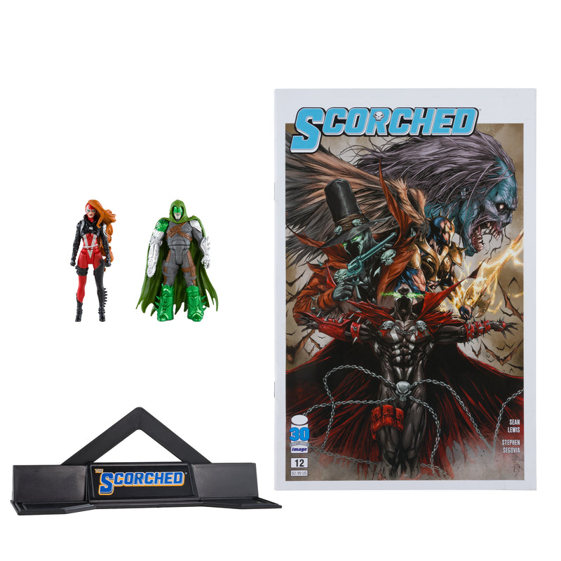 MCFARLANE Spawn Page Punchers 2pk She Spawn and Curse 3in Action Figures with Comic