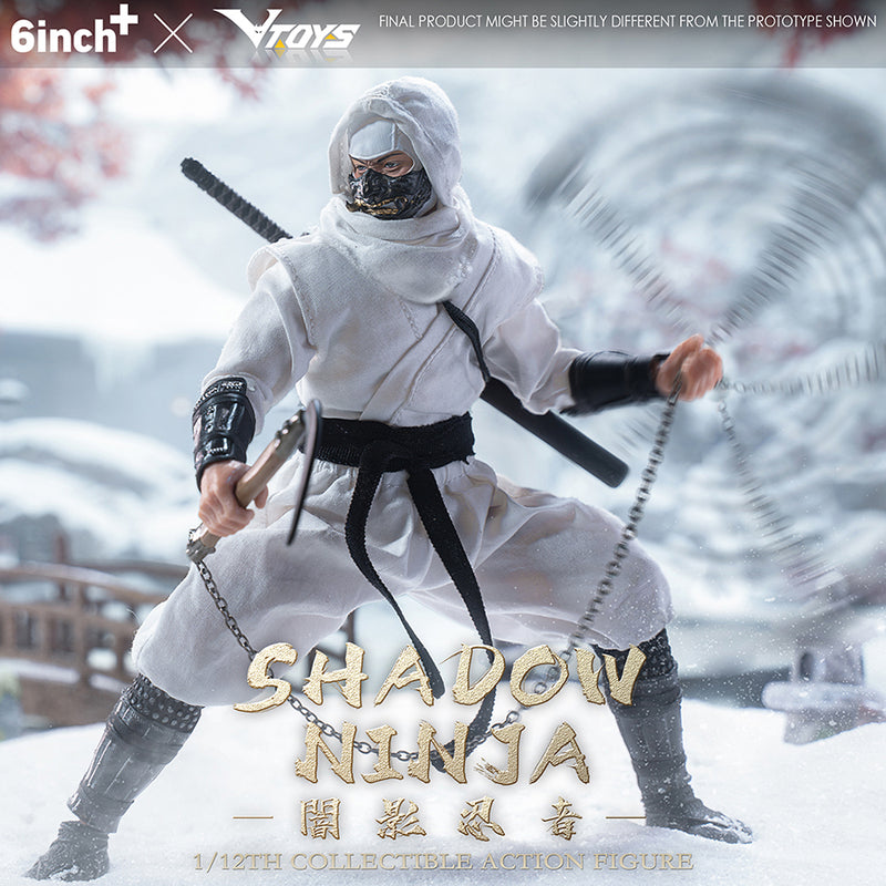 VTOYS X 6INCH SN003 Shadow Ninja (White) 1/12 Scale Figure - Action Figure