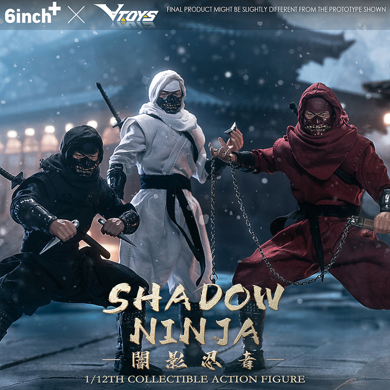 VTOYS X 6INCH SN003 Shadow Ninja (White) 1/12 Scale Figure - Action Figure