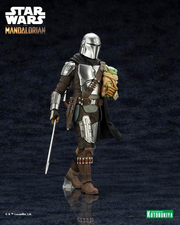 KOTOBUKIYA ARTFX+ SW193 The Mandalorian & Grogu with Beskar Staff - The Mandalorian 1/10 Scale Figure