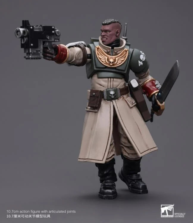 JOYTOY Warhammer 40k Astra Militarum Cadian Command Squad Commander with Power Sword 1/18 Scale Action Figure