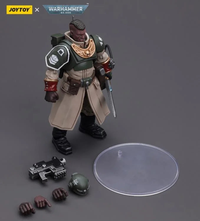 JOYTOY Warhammer 40k Astra Militarum Cadian Command Squad Commander with Power Sword 1/18 Scale Action Figure