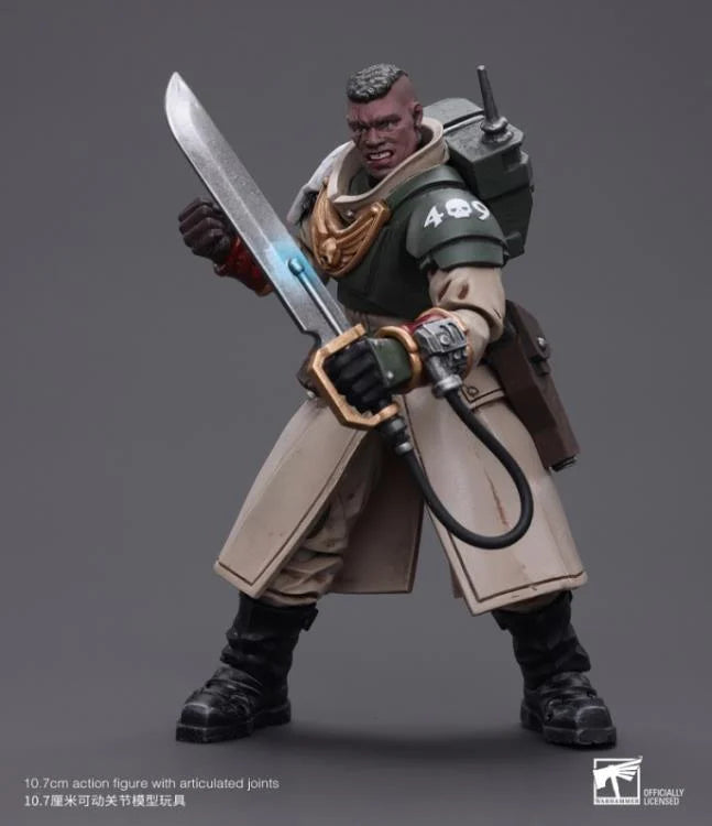 JOYTOY Warhammer 40k Astra Militarum Cadian Command Squad Commander with Power Sword 1/18 Scale Action Figure