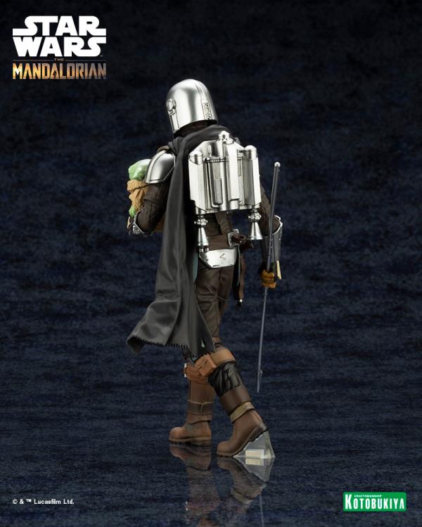 KOTOBUKIYA ARTFX+ SW193 The Mandalorian & Grogu with Beskar Staff - The Mandalorian 1/10 Scale Figure